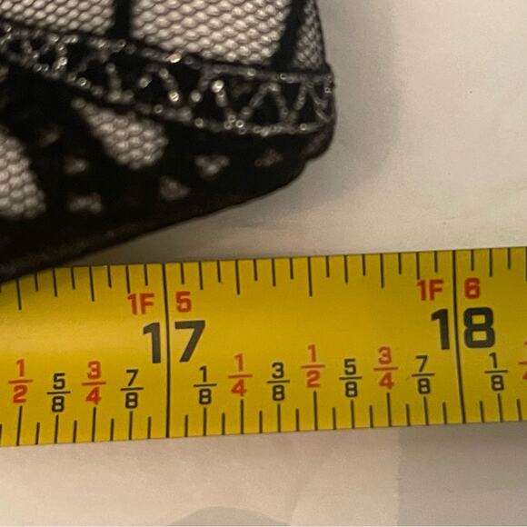 R&M Richards Sheer Black Metallic Floral Party Event Dress NWT Size 8 - Picture 12 of 14